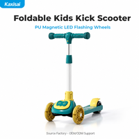 Trottinette pour enfants OEM personnalisée, pliable, à 3 roues, avec roues lumineuses, hauteur réglable, pour les vendeurs en ligne