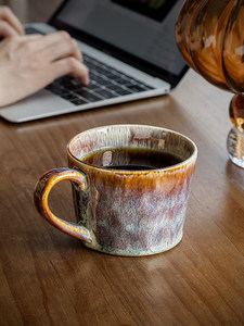 Taza de Café de Cerámica con Superficie Esmaltada Hecha a Mano, Estilo Retro Creativo, al Mejor <span class=keywords><strong>Precio</strong></span>, para Uso Diario en la Oficina y el Hogar - Product Image 3