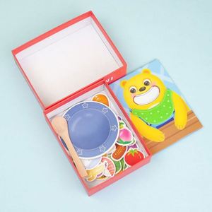 Juego de Comida de Juguete para Niños en Edad Preescolar, Recursos de Aprendizaje, Actividades Alimentarias, Juguete de Madera para Alimentar a los Niños Pequeños - Product Image 6