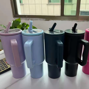RTS Era 40 oz Tumbler con manico e cannuccia 100% a tenuta stagna in acciaio inossidabile isolato portabicchieri Base Friendly - Product Image 1