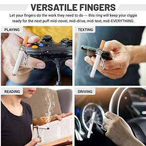 Accessoires de fumeur élégants, porte-cigarette portable en alliage de zinc noir, argenté et doré, tendance et élégant. - Product Image 5