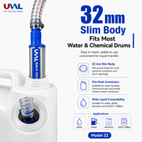 Bomba de Transferencia Inalámbrica Ultrafina de 32 mm de Baja Presión OEM para Bidones de Agua, Contenedores de Productos Químicos y Contenedores de Boca Estrecha