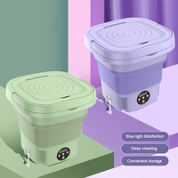 Petite machine à laver pliable pour la maison Vêtements, pantalons et chaussettes mini machine de nettoyage seau à linge portable