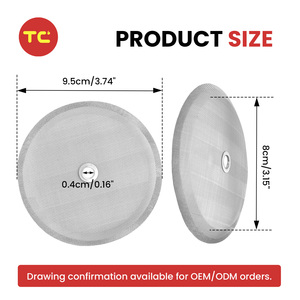 Filtro de Prensa Francesa Reutilizable de 4 Pulgadas, Acero Inoxidable 304, Compatible con Cafeteras <span class=keywords><strong>Bodum</strong></span> - Product Image 2