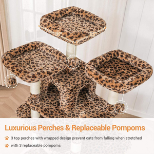 Árbol <span class=keywords><strong>para</strong></span> Gatos Ecológico de 76 Pulgadas de Altura con 3 Tipos de Hamacas y Dos Condominios <span class=keywords><strong>para</strong></span> Gatos Grandes, <span class=keywords><strong>Gimnasio</strong></span> <span class=keywords><strong>para</strong></span> Jugar - Product Image 3