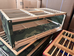 Panier pliable pour pigeons de course et d'entraînement, cage de transport portable avec plusieurs tailles, option en plastique, acier inoxydable ou bambou - Product Image 4