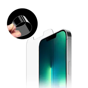 Pelindung Layar Kaca Nano 9H Ponsel Anti Guncangan untuk Iphone 13/13 Pro/13 Pro Max