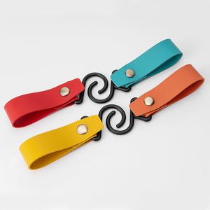 Camping Hook Tools Keychain Detachable PU Leather Hook Keyring - Product Image 4