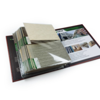 Pin — livre d'échantillon teint, livret d'impression en bois, collection 200