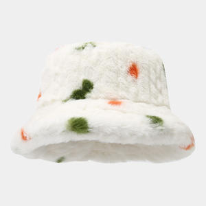 Sombrero de Pescador de Piel Sintética de Conejo Blanco Estilo Art Deco Japonés, Estilo Coreano Fresco para Otoño e Invierno, Accesorios Deportivos de Invierno para Exteriores - Product Image 2