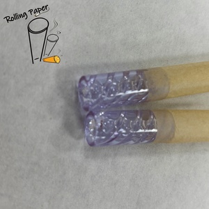 Tubo de Papel para Fumar Personalizado en Espiral, de Vidrio Morado, Hecho de Papel de Arroz Sin Blanquear/Blanqueado, con Buena Combustibilidad - Product Image 2