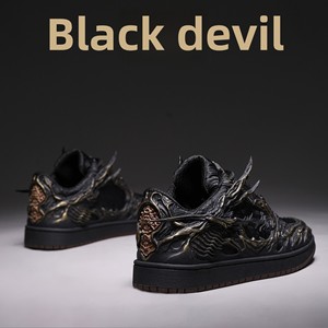 Wukong Black Demon Bestseller transfrontalier Baskets à lacets pour hommes de style chinois 2026 en tissu léger avec semelle en caoutchouc rehaussante - Product Image 2