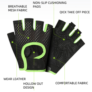 Vente en gros de gants demi-doigts légers pour les sports de plein air design antidérapant pour la course à pied, le cyclisme et l'haltérophilie - Product Image 6