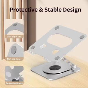 Adjustable Aluminum Alloy Laptop Stand with 360 Degree Rotating Feature Durable Metal Stand - Product Image 3