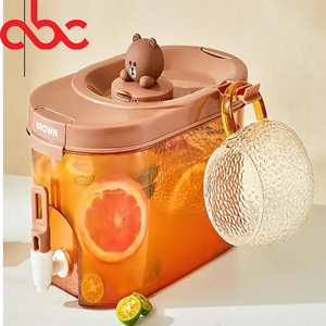 Maison Réfrigérateur Boissons Pichet à Jus Distributeur de Boissons Bouilloire à Eau Froide avec <span class=keywords><strong>Robinet</strong></span> et Passoire - Product Image 6