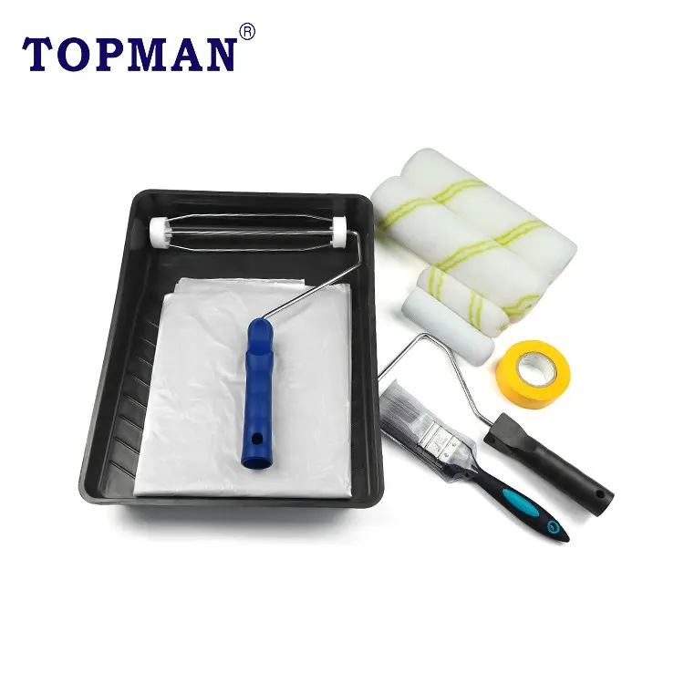 TOPMAN 10pcs ensemble de rouleaux de peinture de décoration de meilleure qualité