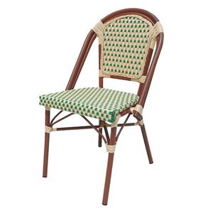 Juego de sillas modernas Whosale para terraza, sillas de bistró francés, silla de jardín de aluminio para exteriores, ratán ecológico - Product Image 1