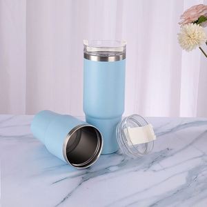 Double Wall 20oz 30oz Car Travel Tumbler Insulated Mug with Lid Straw Anti-Slip Base for Commuting Daily - Product Image 3