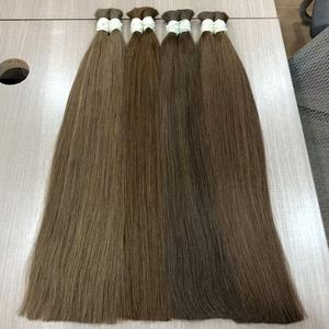 ราคาโรงงาน คุณภาพสูง ผมต่อแบบดิบจากบราซิล 100% ผมแท้ เกล็ดผมครบถ้วน สีน้ำตาล จัดส่งทั่วโลก - Product Image 3