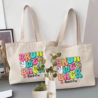 Sac fourre-tout réutilisable JOYSUN style vintage pour diffuser le message chrétien, sac à bandoulière personnalisé en toile de coton avec motif Jésus et foi