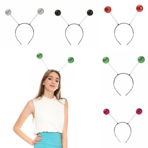 Diadema de Plástico con Diseño de Alienígena para Halloween, Color Plateado y Verde, Accesorio para el Cabello de Adolescentes - Product Image 2