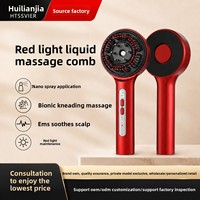 Nouveau peigne atomiseur à micro-courant et lumière bleue pour la croissance des cheveux, applicateur de traitement du cuir chevelu, masseur électrique multifonction