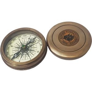 Alfa Nautical Brass & Leather Foldable Pocket <b>Compass</b> 2 Inches Analog Hiking Camping Outdoor Use Portable Pointing Guide - Product Image 3
