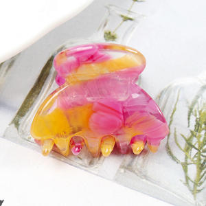 Kinling OEM Corea geométrico Simple elegante ácido acético Retro estilo chino variedad gelatina Color lindo pequeño pinzas para el cabello - Product Image 6