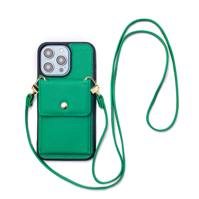 Luxury Crossbody Strap Lanyard Wallet Leather Case for iPhone Max Leather Card Holder Phone Cover