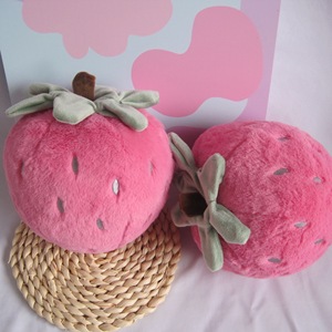 Peluche a Forma di Fragola <span class=keywords><strong>Rosa</strong></span>, Giocattolo Morbido a Tema Frutta, Bambola Carina per Decorazione Camera, 8 Pollici, Imbottito in Cotone PP - Product Image 2