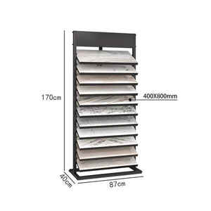 Soporte de exhibición de azulejo de mármol de metal ecológico portátil personalizado estilo moderno para escaparate losas de mármol en tiendas - Product Image 2