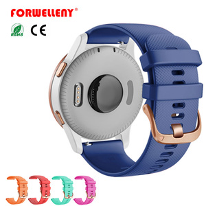 Forwleny สายนาฬิกาซิลิโคนแนวสปอร์ต18 20 22มม. สำหรับ Garmin vivoactive 3S // <span class=keywords><strong>vivomove</strong></span> Forerunner245 /vivoactive <span class=keywords><strong>4</strong></span>สายรัดข้อมือ - Product Image 1