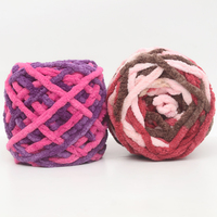 Vente directe usine – Fil à couverture épais 100 % polyester teint, écologique, anti-boulochage, 100g, super doux et moelleux pour crochet à la main