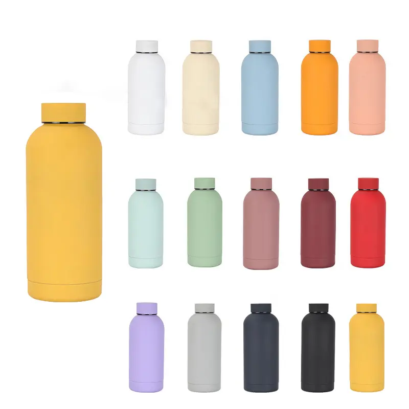 Bottiglie d'acqua personalizzate in acciaio inox sport borraccia con manico eco bottiglie d'acqua per biciclette