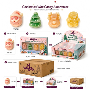 Caramelos de Cera en Forma de <span class=keywords><strong>Castillo</strong></span> Personalizados OEM, Material de Cera de Abeja de Grado Alimenticio, Certificación Halal, Dulces Novedosos para Exhibición en Tiendas - Product Image 5