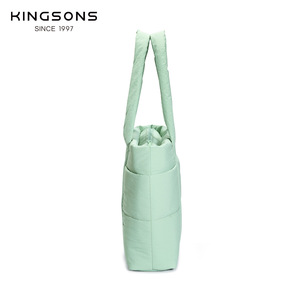 Kingsons Women's Nylon Tote Bag Red Lightweight Casual Handbag For Everyday Use Winter 2025 - Product Image 3