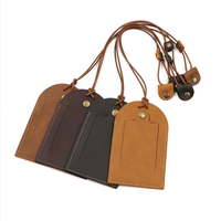 Étiquettes de bagages en cuir PU rétro personnalisées YY Factory, protection de la vie privée, étiquettes de sac de voyage, étiquettes de valise