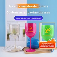 Verres à vin et gobelets BST 16oz 480ml colorés, incassables, en PP écologique, sans BPA
