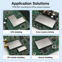 Kustomisasi Suku Cadang Presisi untuk Pelindung RF EMI/RFI dan Lembaran Isolasi untuk PCB SMD Nikel Perak/SUS304 Stainless