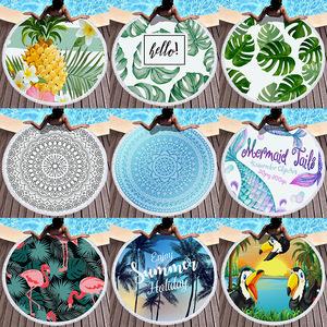 Toallas de <span class=keywords><strong>playa</strong></span> redondas impresas diseño personalizado al por mayor <span class=keywords><strong>Toalla</strong></span> redonda de <span class=keywords><strong>playa</strong></span> de microfibra grande <span class=keywords><strong>Toalla</strong></span> de <span class=keywords><strong>playa</strong></span> redonda de microfibra personalizada de verano - Product Image 2