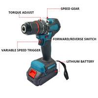 Perceuse-visseuse sans fil de qualité industrielle 18V avec batteries au lithium, couple maximal de 60 Nm, vitesse variable