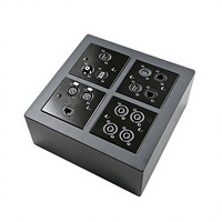 Caja de Información Multimedia de Acero Inoxidable para Montaje en Superficie, Placa de Montaje Tipo 86 para Audio-Video en Pared o Escritorio, Estilo D
