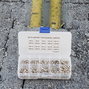340PCS M3 Inch Specially Supplied for 304 Stainless Steel Hex Head Hexagon <b>Screw</b> and Nut Combination Box - Product Image 3