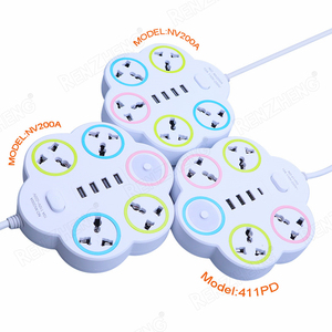 Nhà Máy Bán buôn mở rộng dây điện dải <span class=keywords><strong>4</strong></span> AC ổ cắm <span class=keywords><strong>4</strong></span> cổng phổ điện mở rộng ổ cắm với ánh sáng ban đêm - Product Image 5