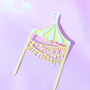 Adornos acrílicos para pasteles con diseño de miel y dulzura, para feliz cumpleaños, carpa de circo, en colores rosa, azul, negro, dorado, amarillo y morado, decoraciones para fiestas. - Product Image 2