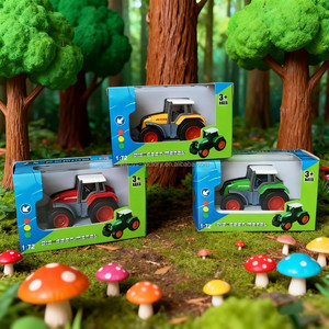 12 Cái/Bộ 1/72 Die-cast máy kéo mô hình đồ chơi kim loại & nhựa trượt đúc xe tải trẻ em 'mô phỏng trang trại giáo dục xe đồ chơi - Product Image 4