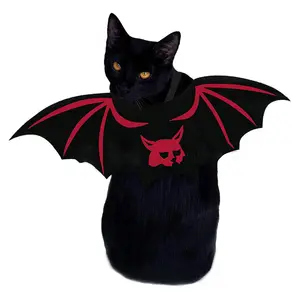 猫蝙蝠翅膀万圣节服装宠物服装蝙蝠翅膀狗南瓜铃铛角色扮演蝙蝠服装