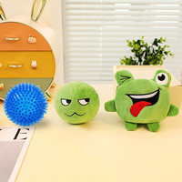 Ballon rebondissant à picots en PVC personnalisé 16P et jouets en peluche animaux mignons, ballon de massage gonflable et jouet en peluche