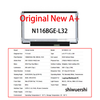 Layar Lcd 11.6 "1366*768 LVDS 40Pin Pengganti B116XW03 V.1 NT116WHM N10 LTN116AT04 LTN116AT02 N116BGE L41 L32 L42 LA1 LB1