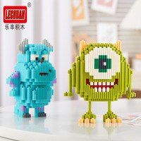 Koleksi produk baru tiba Model figur Anime rakitan bata Mini Linkgo James Monsters mainan blok bangunan Universitas